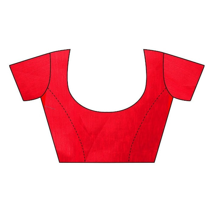 Vamika Chanderi Cotton Embroidery OrangeBlouses
