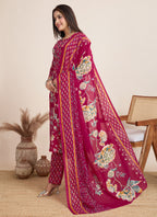 Prazu Fashion Pink Printed Cotton Blend Festival Wear Salwar Suit - Distacart
