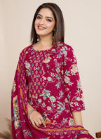 Prazu Fashion Pink Printed Cotton Blend Festival Wear Salwar Suit - Distacart