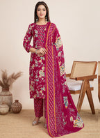 Prazu Fashion Pink Printed Cotton Blend Festival Wear Salwar Suit - Distacart