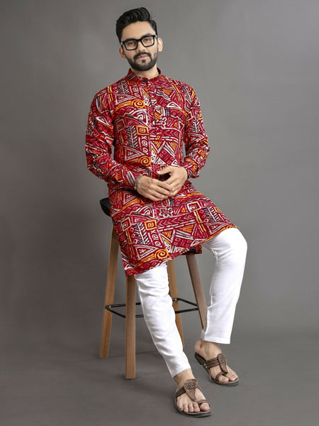 Anaita Multicolor Printed Cotton Straight Kurta