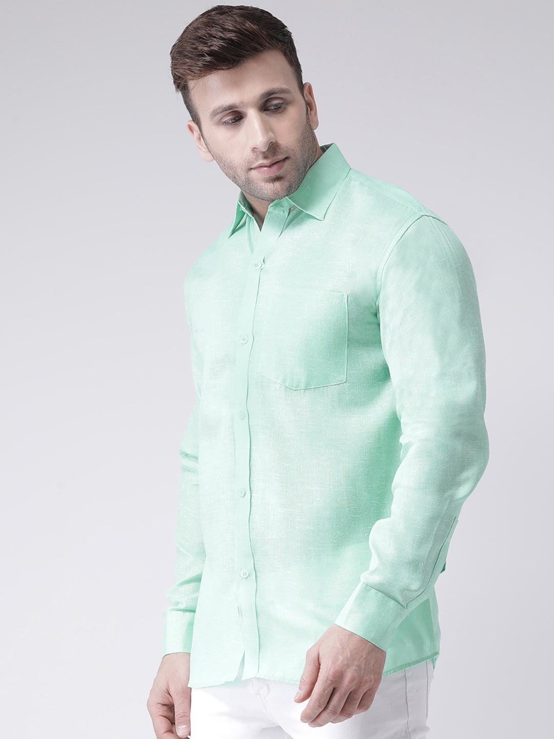 RIAG Green Men's Full Sleeves Shirt - Distacart