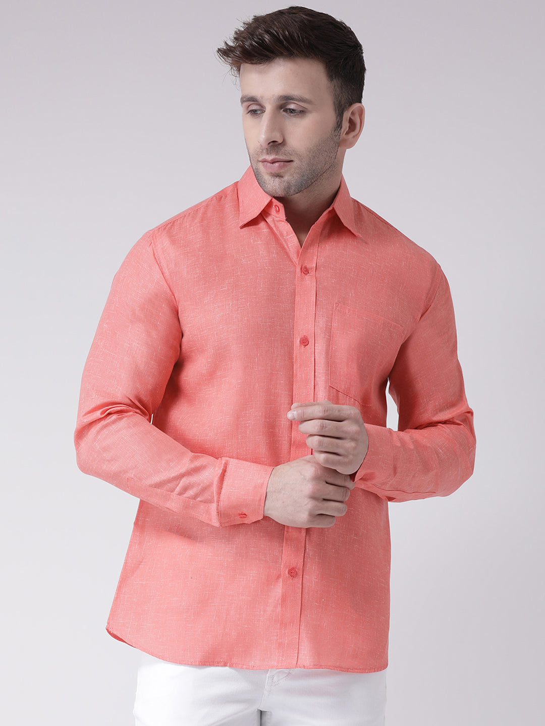 RIAG Orange Men's Full Sleeves Shirt - Distacart
