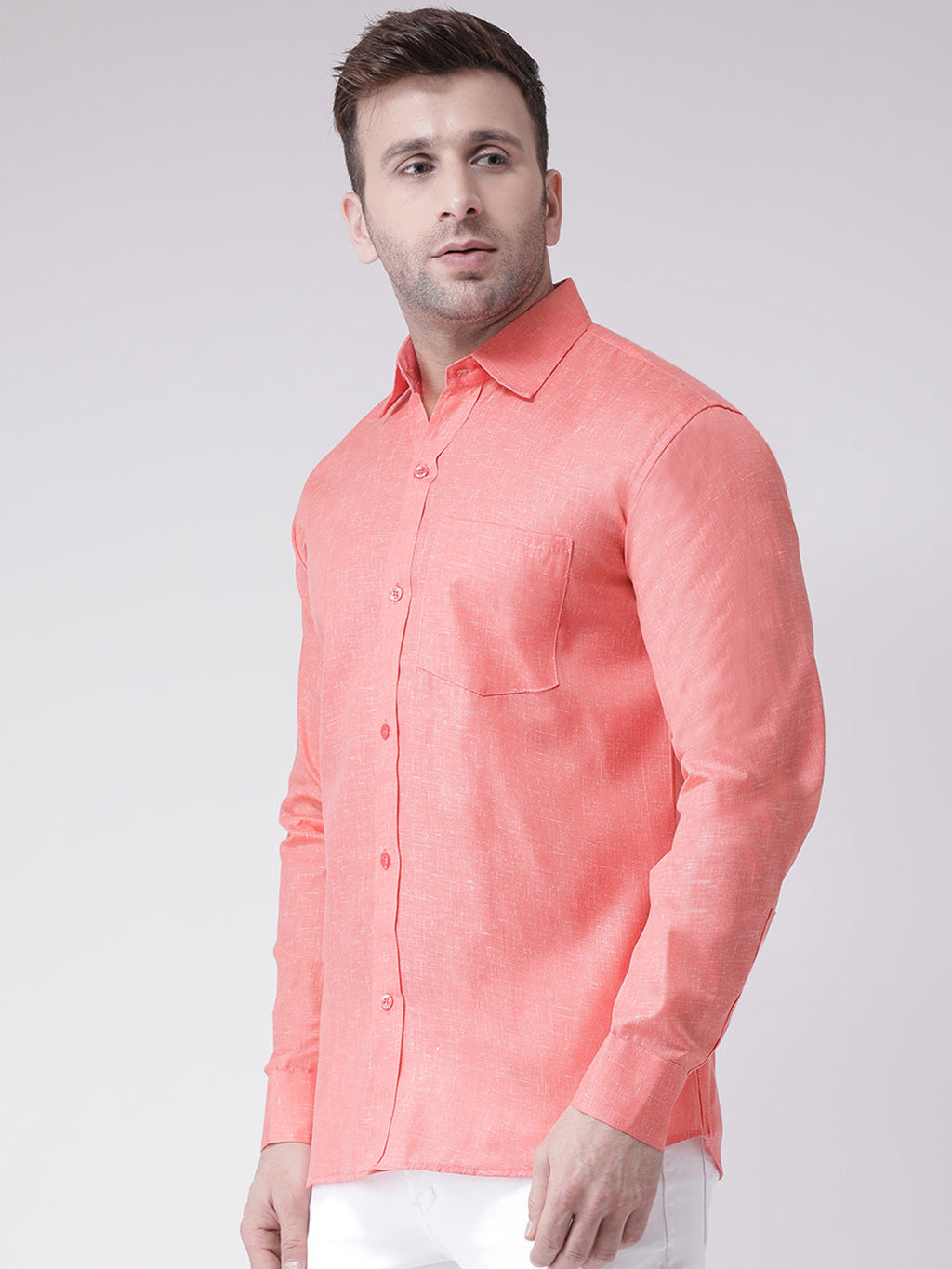 RIAG Orange Men's Full Sleeves Shirt - Distacart