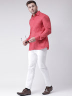 RIAG Red Men's Full Sleeves Shirt - Distacart