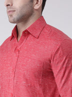 RIAG Red Men's Full Sleeves Shirt - Distacart