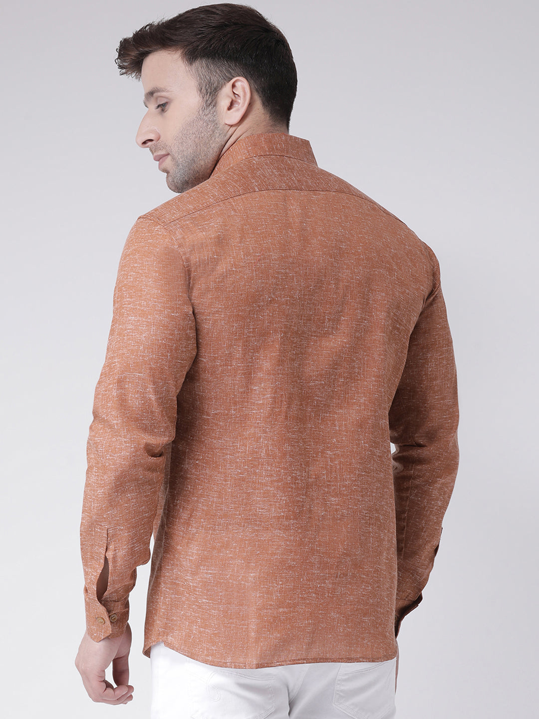 RIAG Brown Men's Full Sleeves Shirt - Distacart