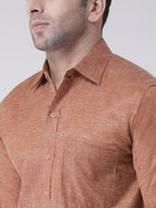 RIAG Brown Men's Full Sleeves Shirt - Distacart