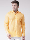RIAG Yellow Men's Full Sleeves Shirt - Distacart