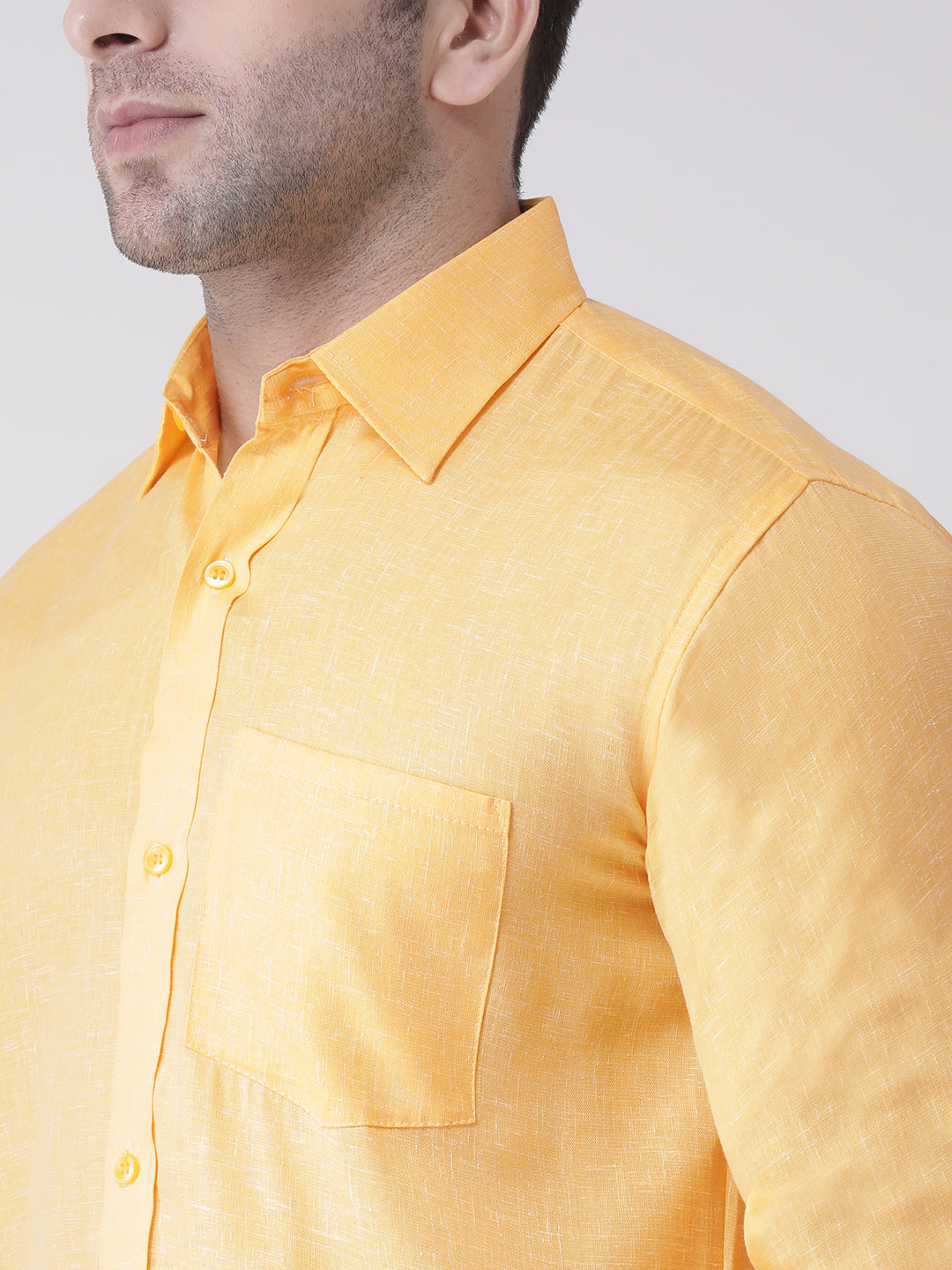 RIAG Yellow Men's Full Sleeves Shirt - Distacart