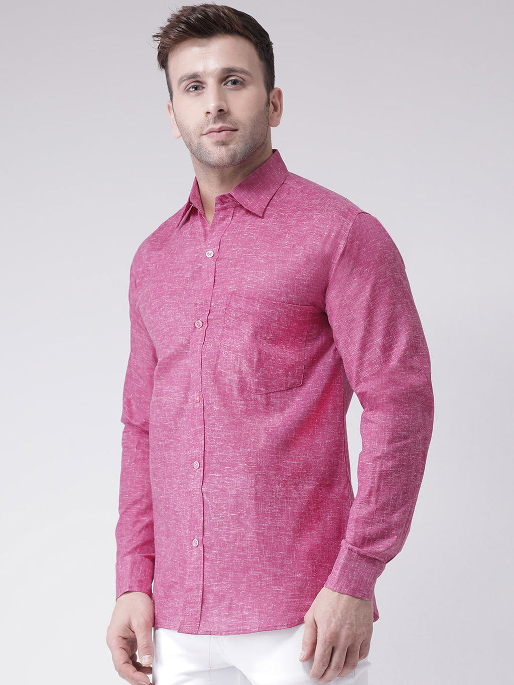 RIAG Purple Men's Full Sleeves Shirt - Distacart