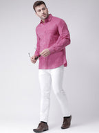 RIAG Purple Men's Full Sleeves Shirt - Distacart
