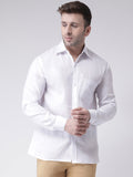 RIAG White Men's Full Sleeves Shirt - Distacart