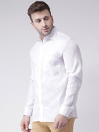 RIAG White Men's Full Sleeves Shirt - Distacart