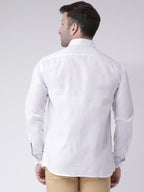 RIAG White Men's Full Sleeves Shirt - Distacart