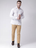 RIAG White Men's Full Sleeves Shirt - Distacart