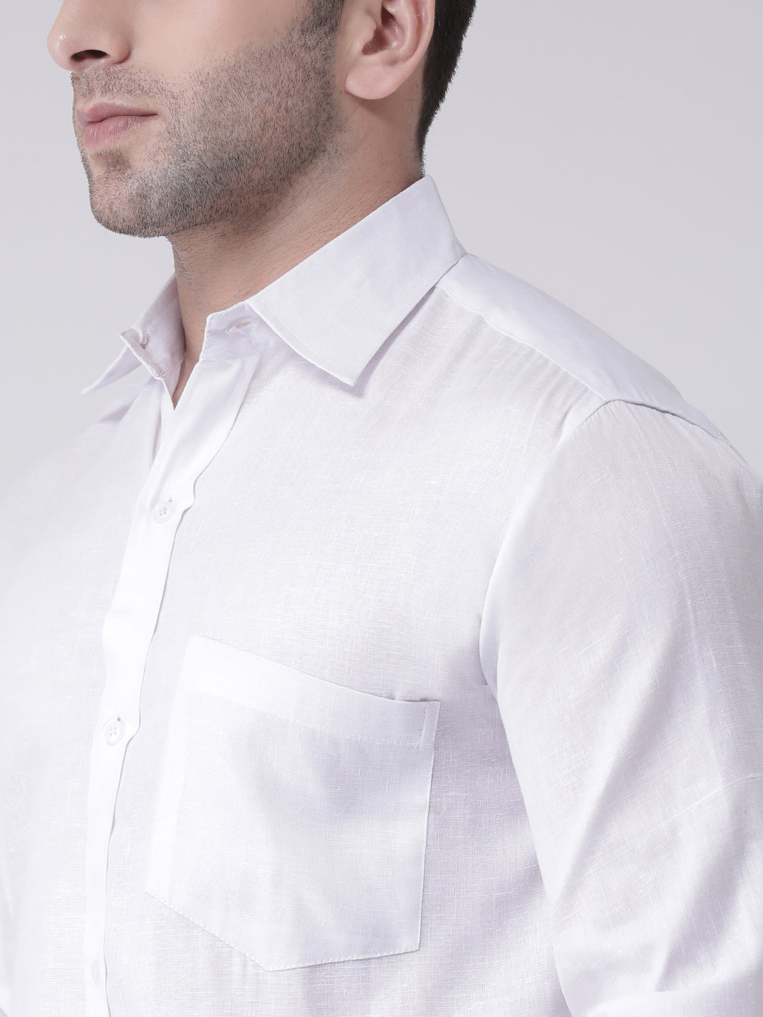 RIAG White Men's Full Sleeves Shirt - Distacart