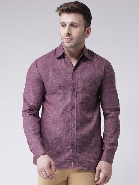 RIAG Purple Men's Full Sleeves Shirt