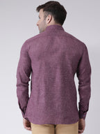 RIAG Purple Men's Full Sleeves Shirt - Distacart