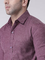 RIAG Purple Men's Full Sleeves Shirt - Distacart