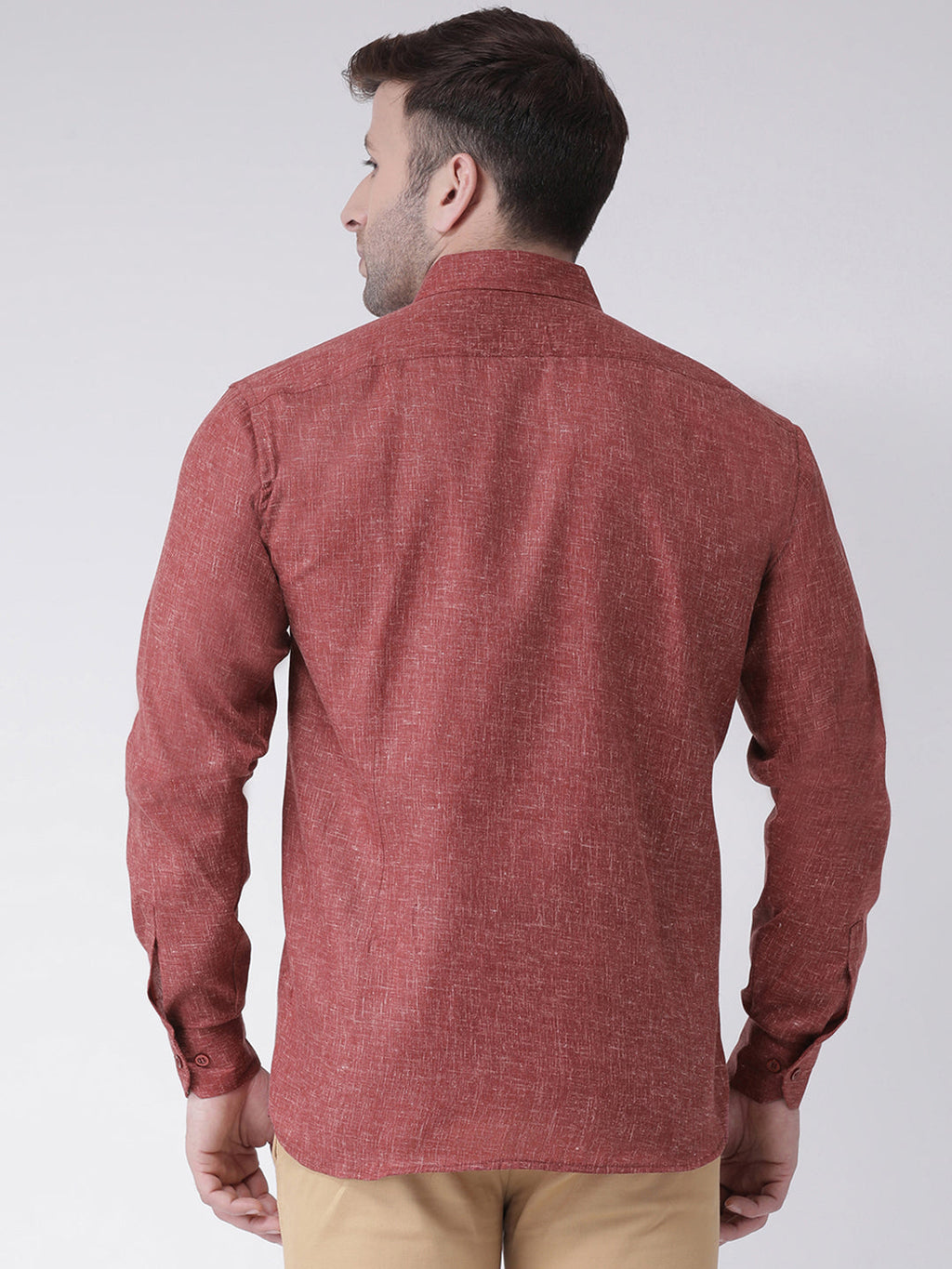 RIAG Brown Men's Full Sleeves Shirt - Distacart