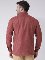RIAG Brown Men's Full Sleeves Shirt - Distacart