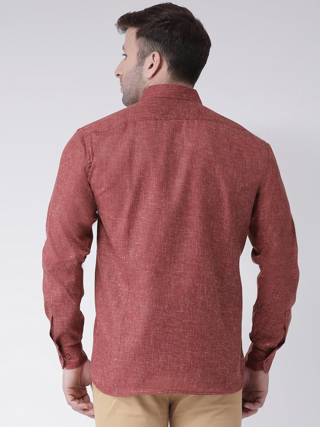 RIAG Brown Men's Full Sleeves Shirt - Distacart