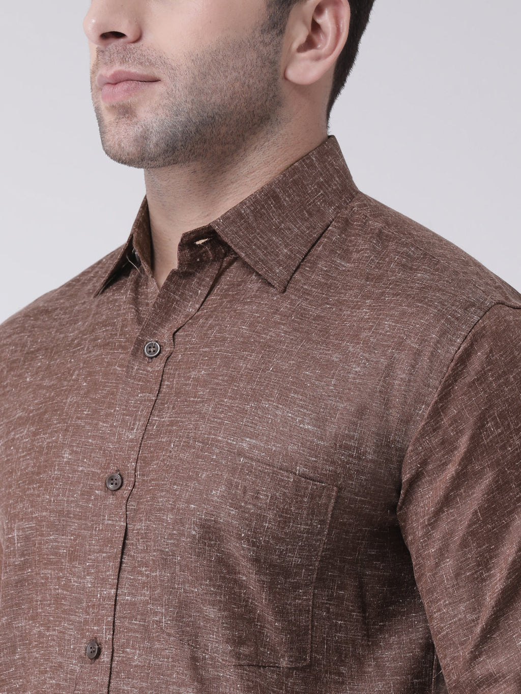 RIAG Brown Men's Full Sleeves Shirt - Distacart