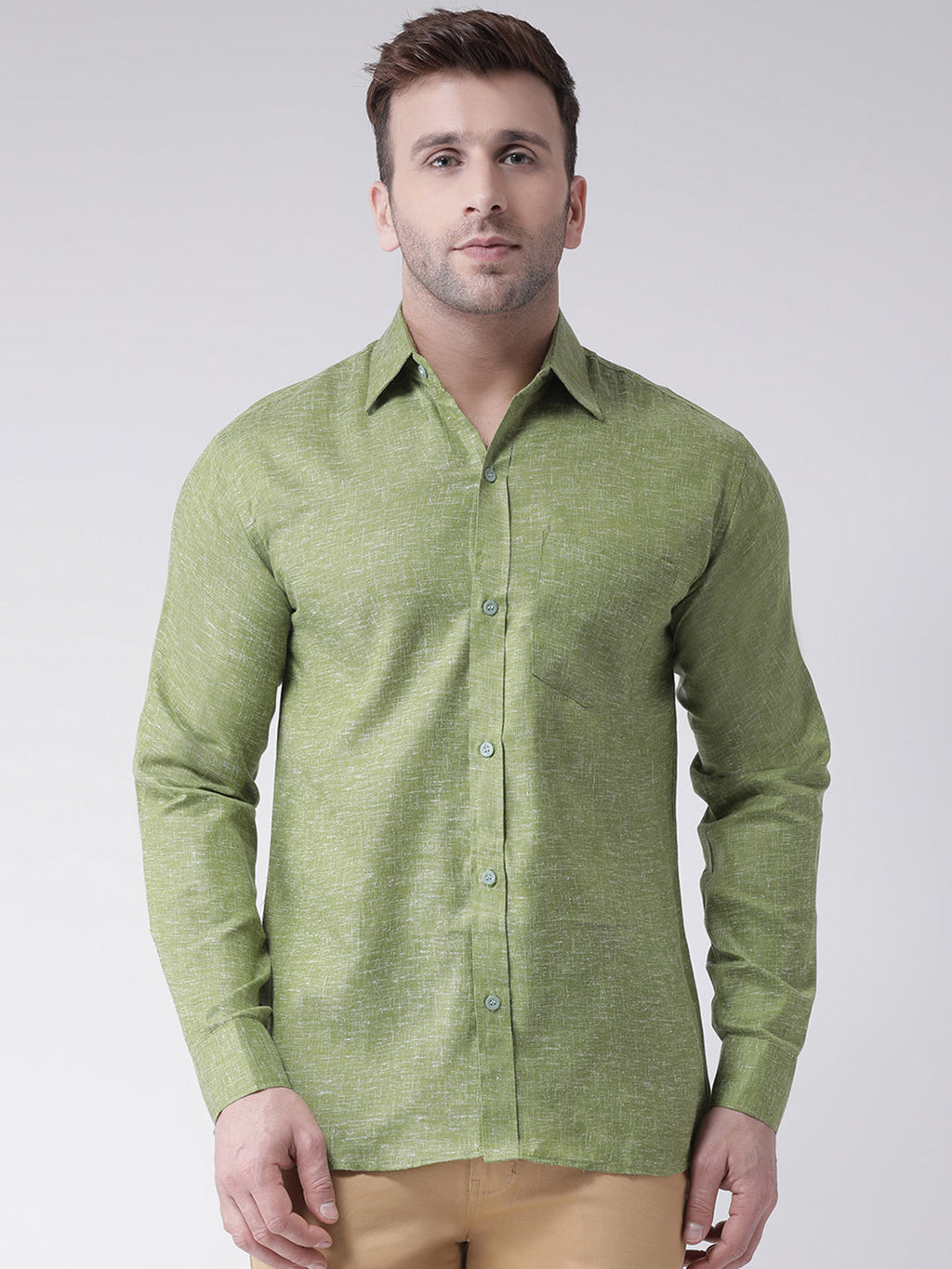 RIAG Green Men's Full Sleeves Shirt - Distacart