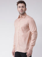 RIAG Beige Men's Full Sleeves Shirt - Distacart
