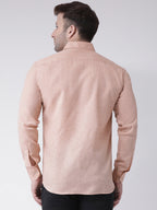 RIAG Beige Men's Full Sleeves Shirt - Distacart