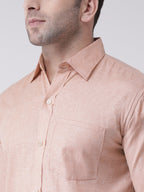 RIAG Beige Men's Full Sleeves Shirt - Distacart
