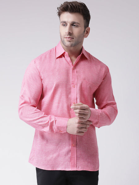 RIAG Pink Men's Full Sleeves Shirt