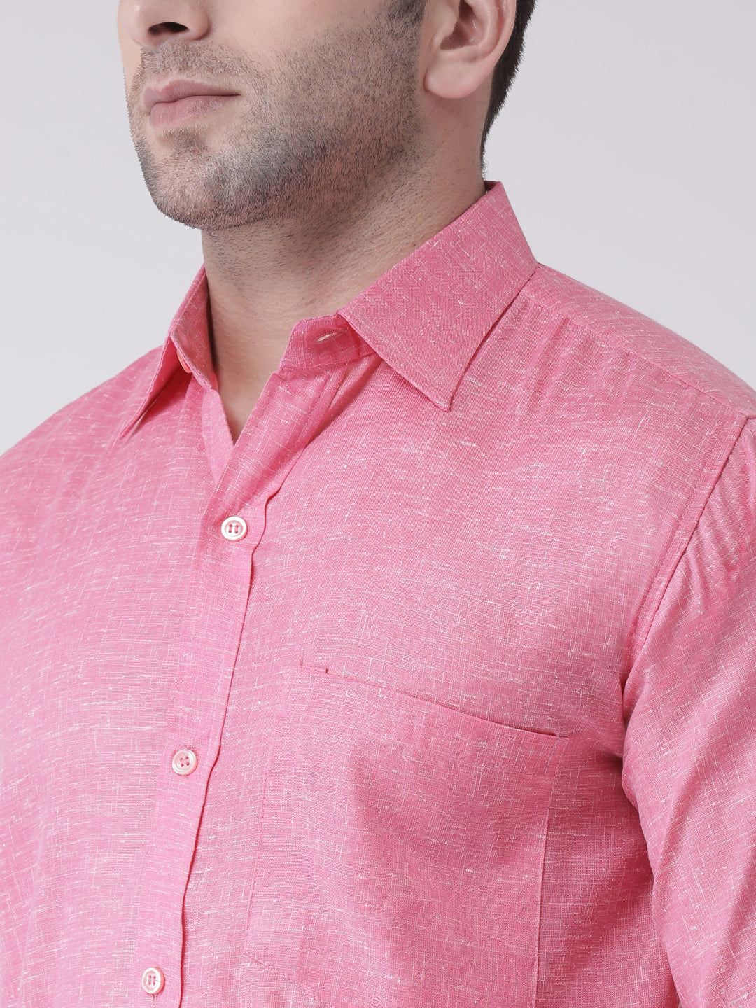 RIAG Pink Men's Full Sleeves Shirt - Distacart