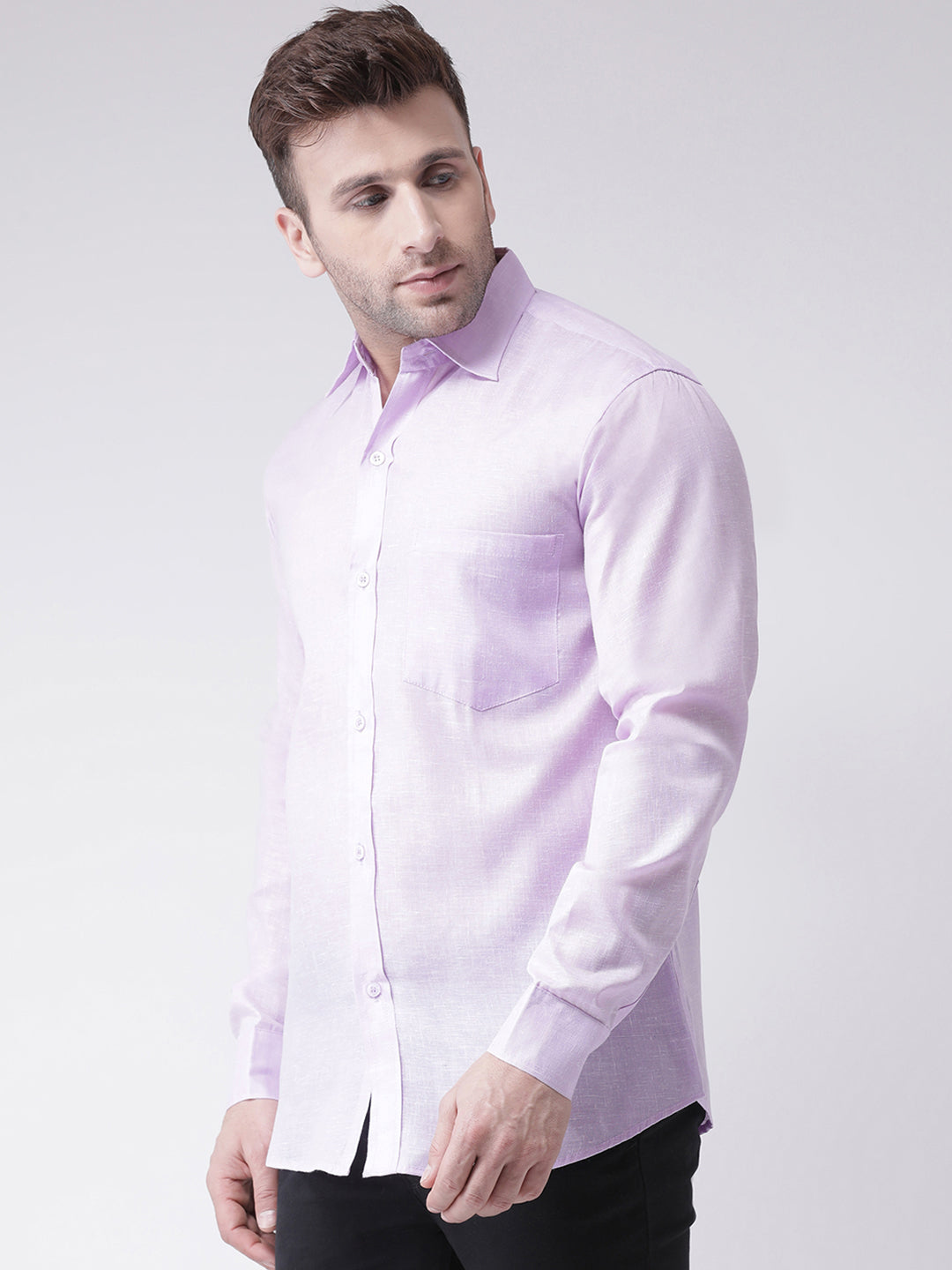 RIAG Purple Men's Full Sleeves Shirt - Distacart