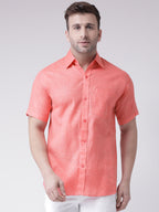 RIAG Orange Men's Half Sleeves Shirt - Distacart
