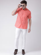 RIAG Orange Men's Half Sleeves Shirt - Distacart