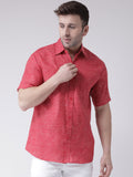 RIAG Red Men's Half Sleeves Shirt - Distacart