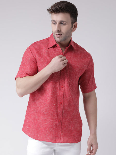 RIAG Red Men's Half Sleeves Shirt