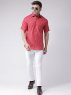 RIAG Red Men's Half Sleeves Shirt - Distacart
