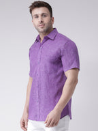 RIAG Purple Men's Half Sleeves Shirt - Distacart