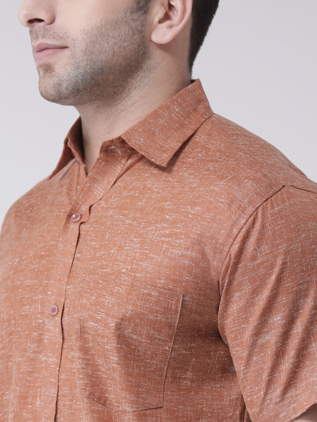 RIAG Brown Men's Half Sleeves Shirt - Distacart