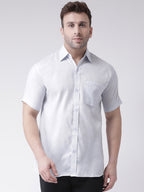 RIAG White Men's Half Sleeves Shirt - Distacart