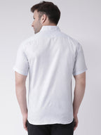 RIAG White Men's Half Sleeves Shirt - Distacart
