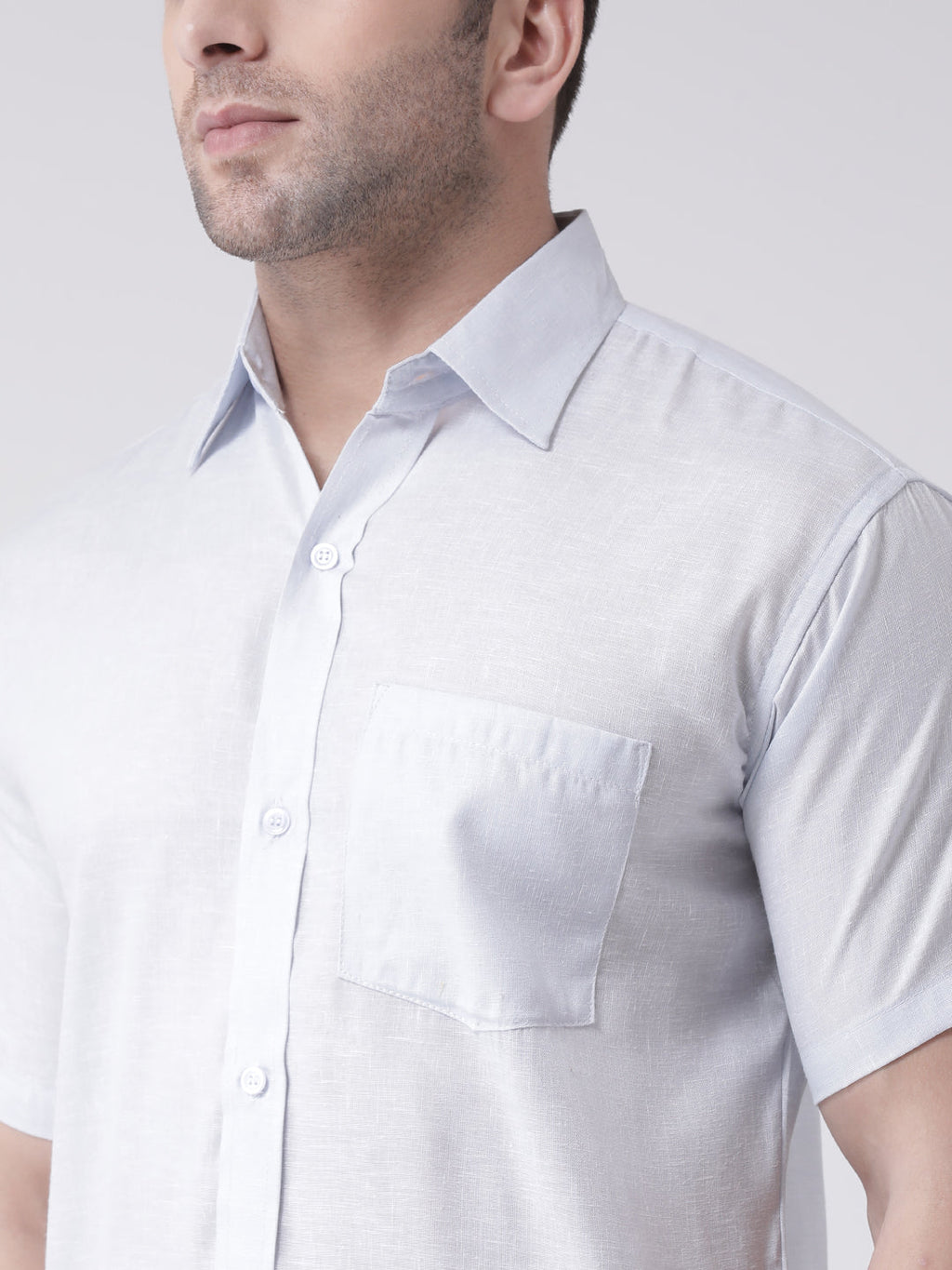 RIAG White Men's Half Sleeves Shirt - Distacart