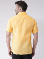 RIAG Yellow Men's Half Sleeves Shirt - Distacart