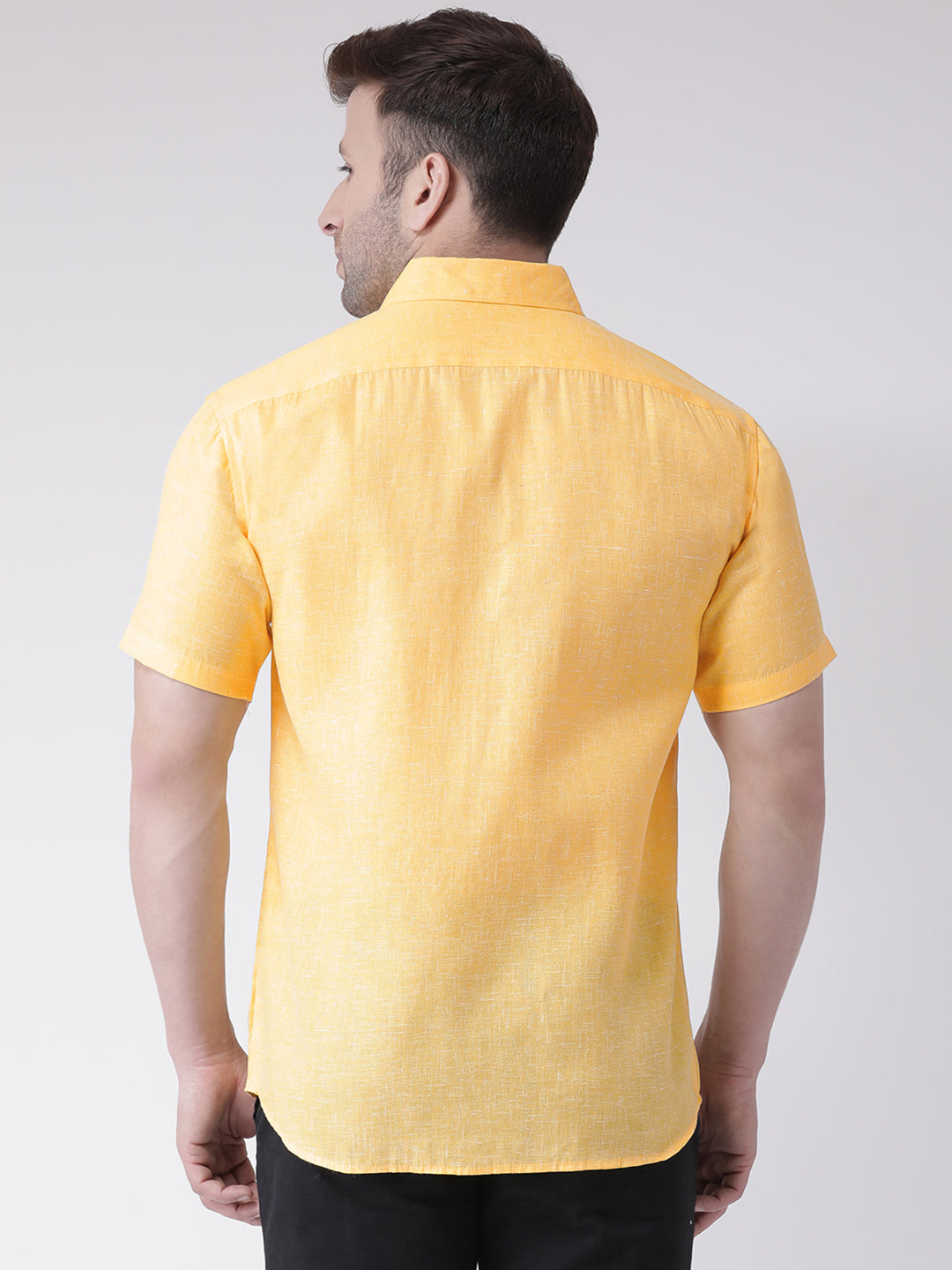 RIAG Yellow Men's Half Sleeves Shirt - Distacart