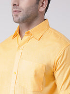 RIAG Yellow Men's Half Sleeves Shirt - Distacart