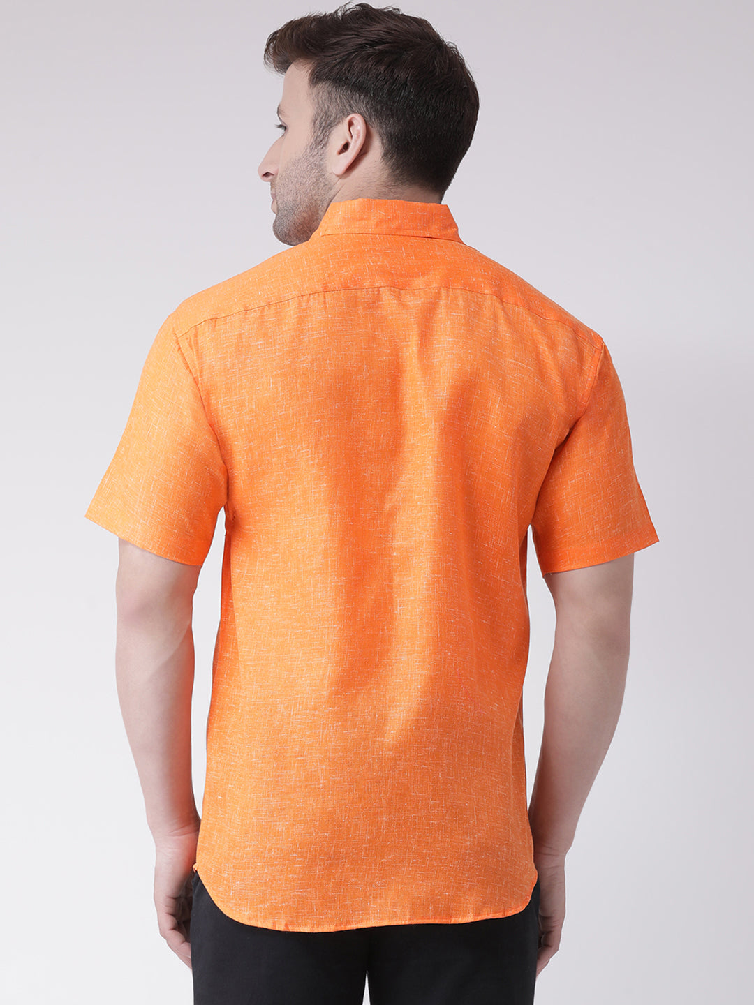 RIAG Orange Men's Half Sleeves Shirt - Distacart
