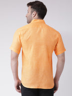 RIAG Orange Men's Half Sleeves Shirt - Distacart